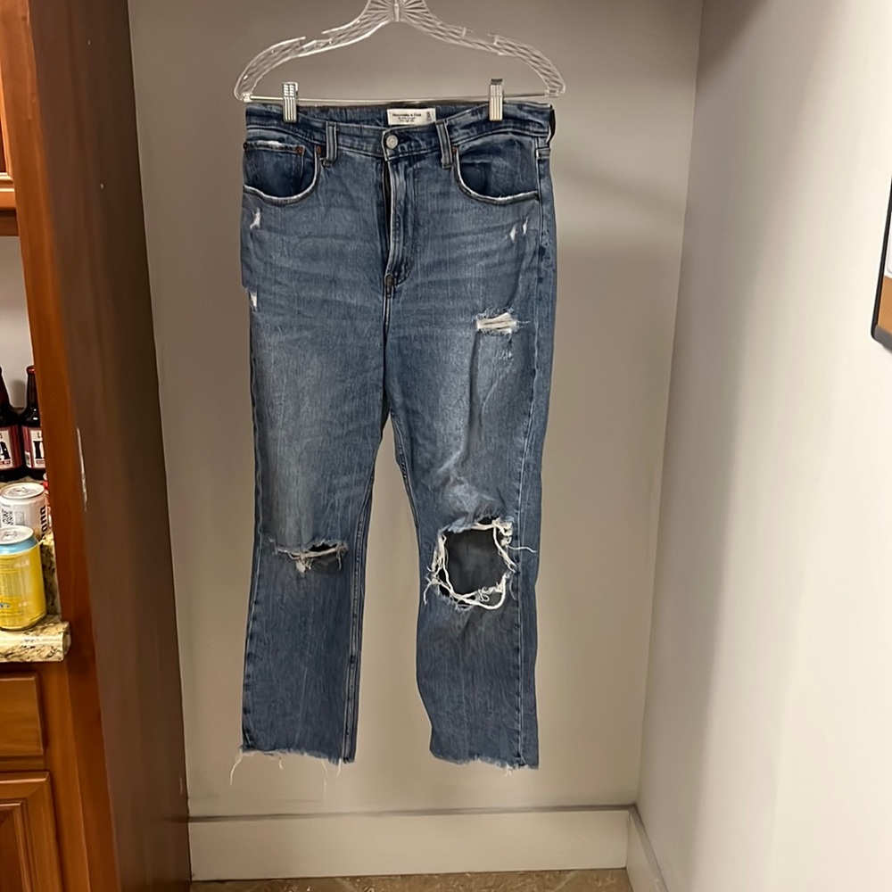 Abercrombie and Fitch, the ankle straight ultra high rise, size 10 regular